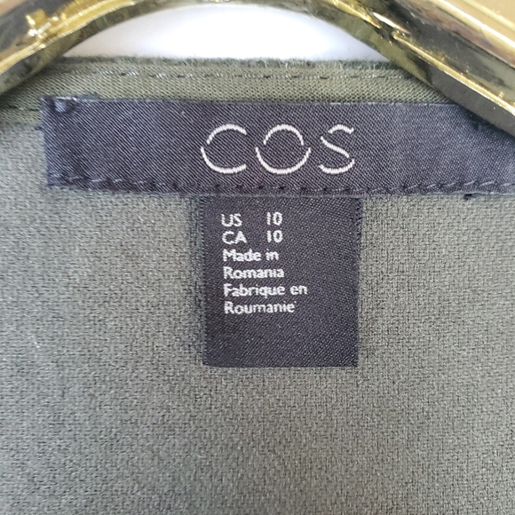 COS Wool Vest Zip Front NWOT Size 10 Neutral Minimalist - Picture 7 of 12